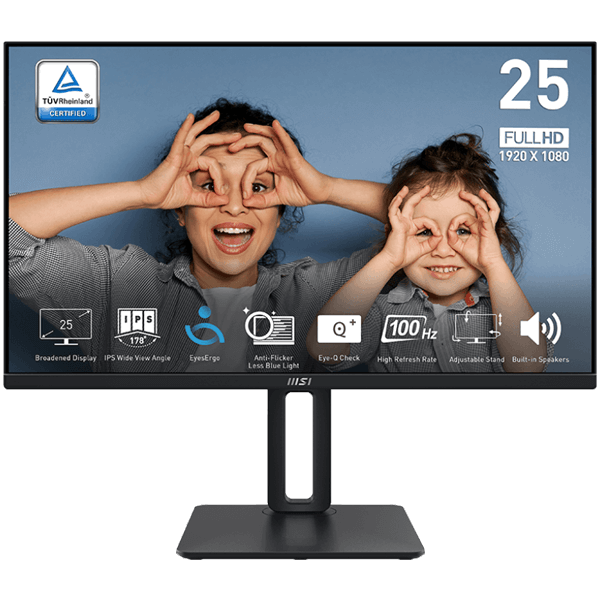 MSI PRO MP251P 25" IPS 100HZ PIVOT SUPPORT MONITOR-image